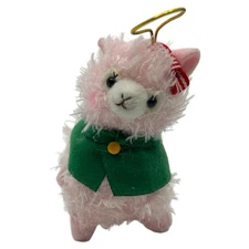 Amuse Al Pacasso Corps Llama 3.5” Plush Keychain Bag Charm Pink Green Cape New