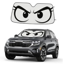 Car Windshield Sun Shade, Foldable Car Sun Visor Shade Cartoon Comic Eyes