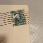 New York NY Mailed Postcard w/ 1 Cent Benjamin Franklin Stamp, Postmark B/W — photo 2