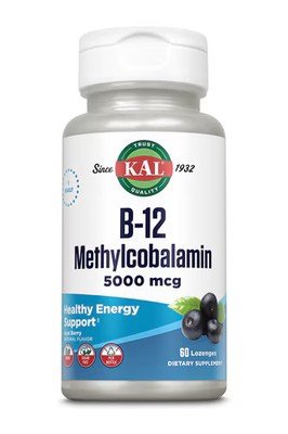 Worldwide 2 X KAL B-12 Methylcobalamin Natural Acai -- 5000 mcg - 60 Lozenges