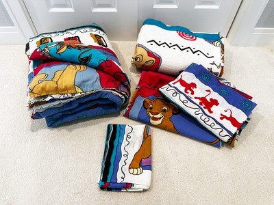 Vintage 1990s Lion King Simba Bedding Set Walt Disney Twin Full - 5 Piece Set