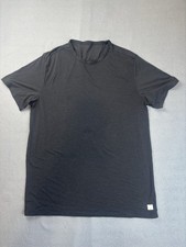 Vuori Mens Current Stripe Tech Tee Short Sleeve Black Large Shirt V1021 Stretch