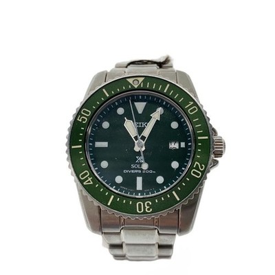 Seiko V147-0CS0 Quartz Men's Watch Green Dial Analog 40mm Round SS From Japan