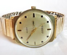 Vintage Anker 17 Jls Aufzug vergoldet Herren Armbanduhr & Walzgoldarmband