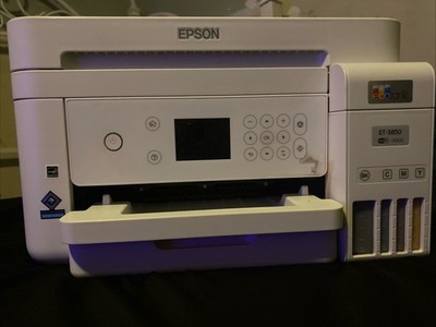 Epson EcoTank ET-3850 Color Inkjet All-In-One Printer - White