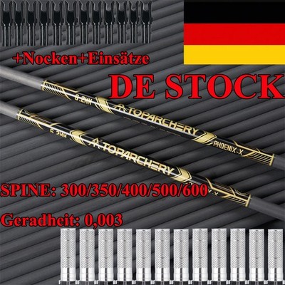 33'' 12x Bogenschießen Pure Carbon Pfeilschaft Geradheit .003 ID 6,2 mm DIY Jagd