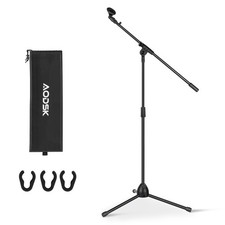 Deluxe Tripod Microphone Stand With Boom Arm Twist Clutch Height Adjustment
