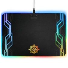 ENHANCE LED Gaming Mouse Pad RGB - Hard Mouse Pad with 7 Light Up Modes and B...