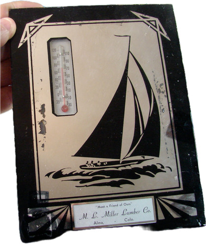 Alma, Colorado--Antique Advertising Mirror for "M.L. Miller Lumber Co.-ALMA Colo