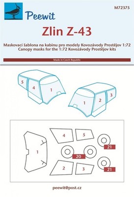 Zlin Z-43 (designed to be used with Kovozvody Prostějov kits) / 1:72