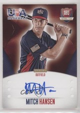 2014 USA Baseball Box Set 18U National Team Signatures Mitchell Hansen Auto a2v