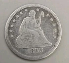 1856 Seated Liberty Silver Quarter 25c - Philadelphia Mint