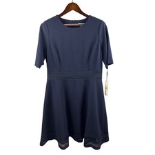 Women’s Calvin Klein Size 14 Navy Blue Short Sleeve Dress