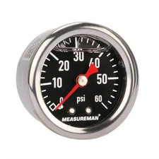 MEASUREMAN Fuel Pressure Gauge 0-60psi, 1.5" Dial, 1/8NPT Back
