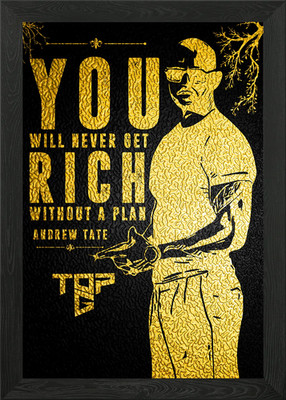 Andrew Tate Motivation gerahmtes Wandbild Poster Leinwanddruck Bild