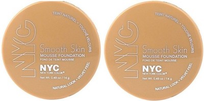 (2Pack) NYC New York Color Smooth Skin Mousse Foundation - 704 SUN BEIGE