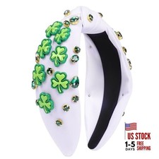 St. Patrick s Day Shamrock Headband, 1 Count Pack of 1 St. Patrick-White