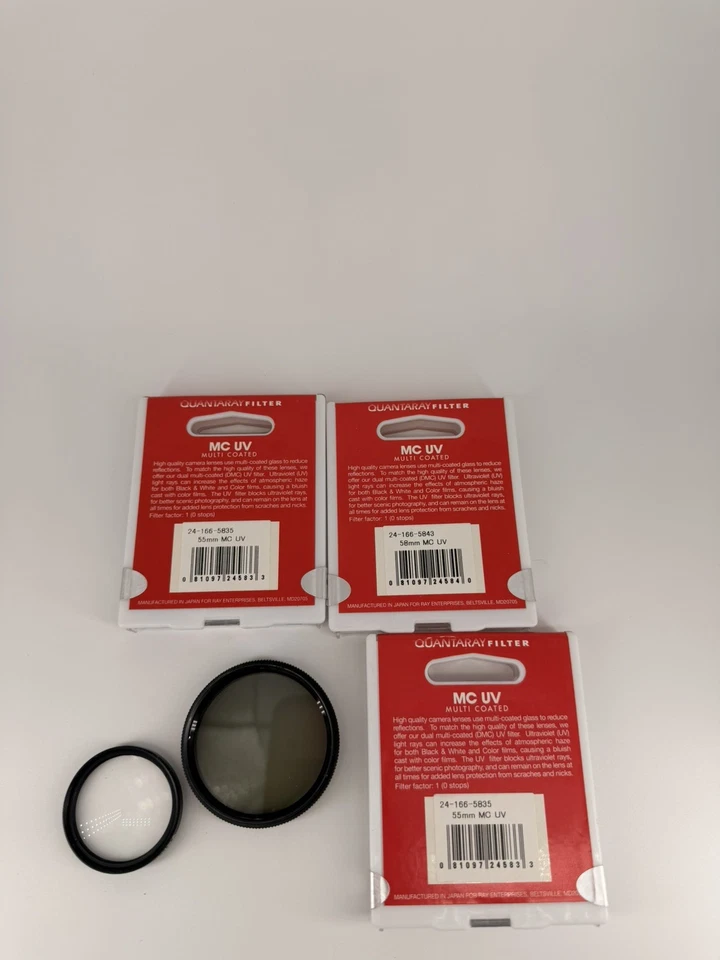 Quantaray 55mm UV Protection Filter pack + Tiffen 37 mm + 49mm polarizer - Image 3 of 3