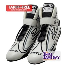 Zamp RS003C1512, Pair of Shoe ZR-50 Gray Size 12 SFI 3.3/5 Leather Performance