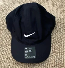 Nike Cap Hat Unstructured Featherlight Training FB5682-010 Adult Size L/XL