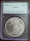 1881-S Morgan Silver dollar PCGS MS66 rattler
