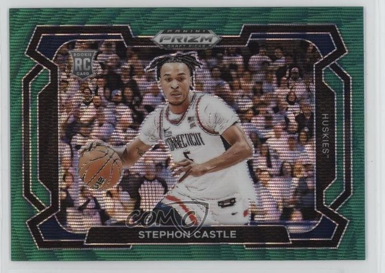 2024-25 Panini Prizm Draft Picks Green Wave Variations Stephon Castle #17 8d2