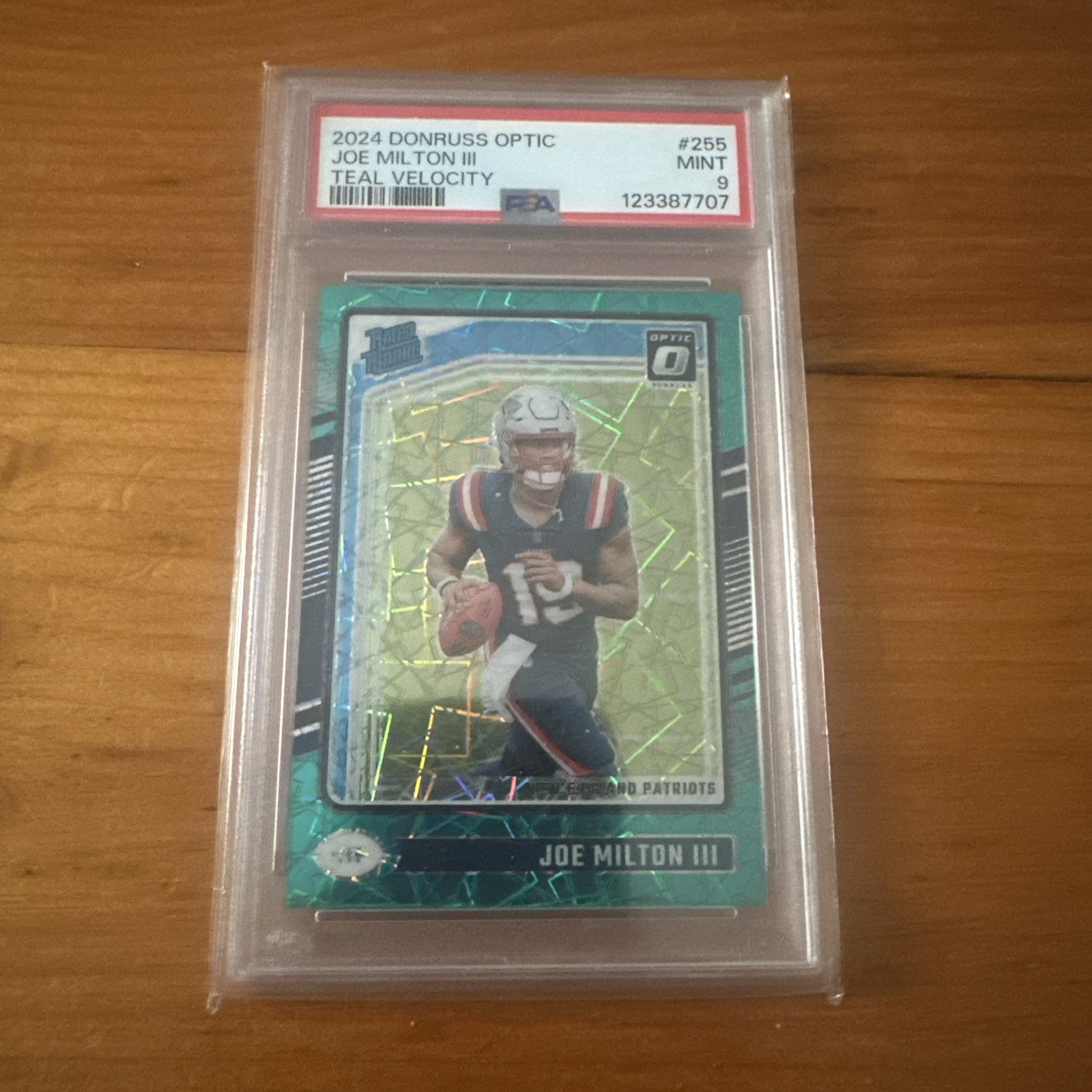 2024 Panini Donruss Optic #255 Joe Milton III Teal Velocity PSA 9