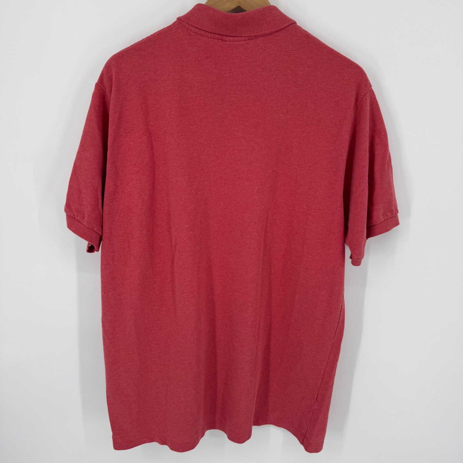 Lacoste Mens Polo Shirt Size 7 Pink Short Sleeve Casual Made in France thumbnail 2