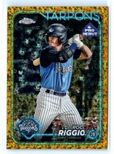 2024 Topps Pro Debut #PDC-112 Roc Riggio Chrome Gold Mini Diamond Refractor #/50