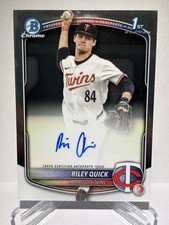 Riley Quick 2025 Bowman Draft # CPA-RQ 1st Bowman Chrome Base Auto - Twins