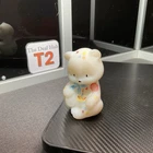 New ListingVintage Fenton Hand Painted Art Glass Teddy Bear Figurine Happy Bday