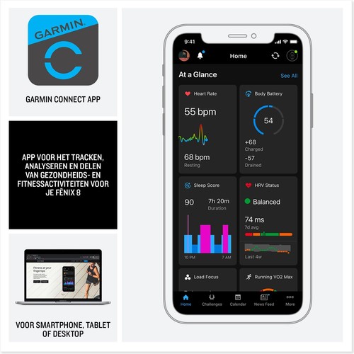 Garmin FENIX 8 AMOLED Montre connectee 47 mm noir - Zdjęcie 6 z 7