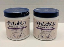 Lot 2 PetLab Co Probiotic Chews 60 Healthy Gut  Digestion Dogs 12 Weeks  08/26