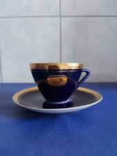 Mokkatasse Leningrad Wassiljewski Insel LFZ UdSSR Kobalt Gold Espressotasse Set