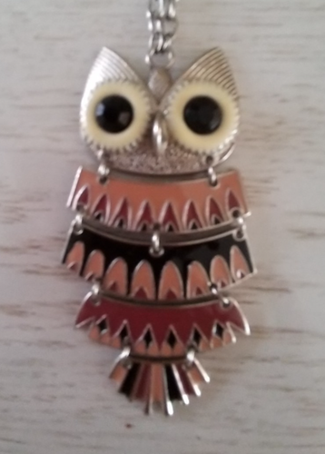 ANCIEN COLLIER ARTISANAL SAUTOIR Pampilles Bohème 1970 ÉMAUX Seventies