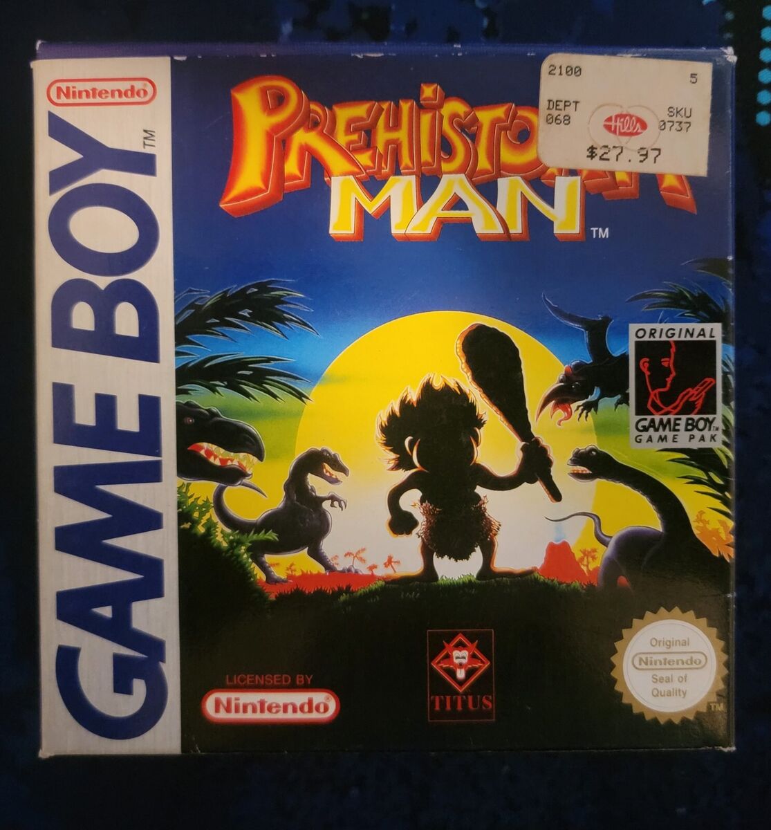 Prehistorik Man Nintendo Gameboy Original Complete Very RARE Prehistorik Man Nintendo Gameboy Original Complete Very RARE