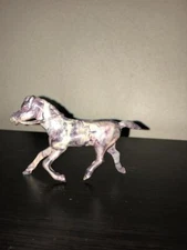 60mm REL Western Wagon Horse in Mottled Gray Hard Plastic