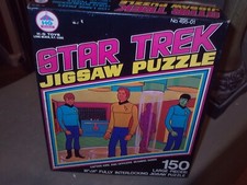VINTAGE STAR TREK PUZZLE SPOCK RARE CAPTAIN KIRK DR. MCCOY AMAZING COND. NM 1974