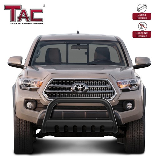 3" Black Bull Bar for 2016-2023 Toyota Tacoma Front Bumper Brush Grille Guard - Picture 2 of 8