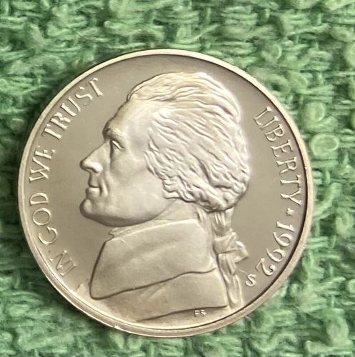 1992-S Jefferson Nickel Proof — photo from another recent sale