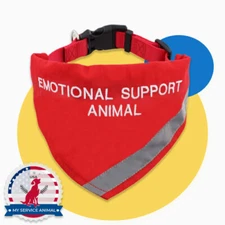 Emotional Support Animal Bandana/Collar from MyServiceAnimal | ESA | Reflective