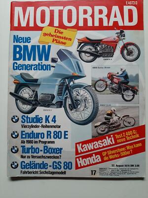 Motorrad 17/1979 BMW R 100 S Turbo - GS 80 - Kreidler Mokick RMC-S - Kawa Z 400G