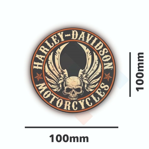 Harley Davidson Flying Skull Patch Sticker Decal Motorcycles Bikes Ride JDM HD - Picture 2 of 5