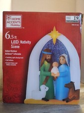 6.5 Ft LED Lighted Inflatable Nativity Scene Christmas Holiday Brand New
