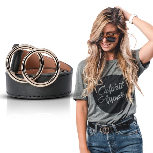 Trendy Stylish Pu Top Seller Double O Ring Buckle Hot Seller Unique Classic Belt Ebay