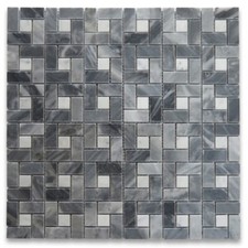 Azulejo de mosaico de molinete de mármol gris oscuro gris bardiglio K680XP puntos blancos pulido