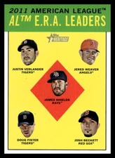 2012 Topps Heritage  Justin Verlander  LL #6 Detroit Tigers Baseball Card