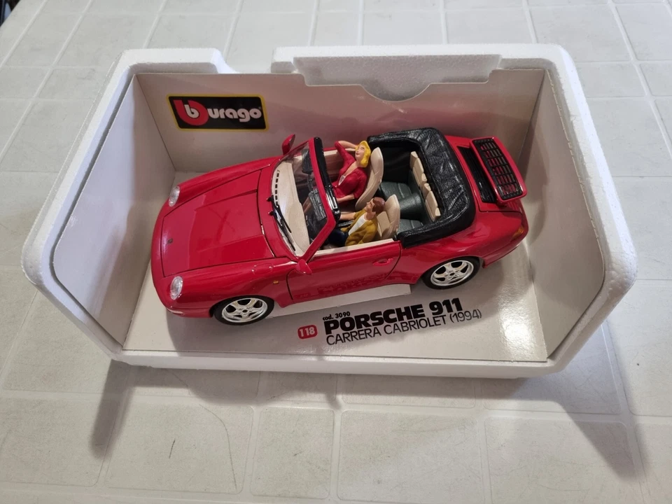 For sale Bburago 993 Cabriolet Red 1994 1 18 - Immagine 4 di 4
