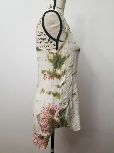 Yak n Yeti Boutique Hi-Lo Tye Die Boho Gauze Fabric Racerback Tank Top Womens S - Picture 6 of 12