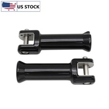 Black Rear Passenger Footpeg Brackets For Harley Softail Models 2018-2026 US